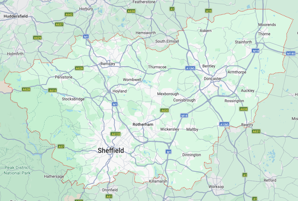 South Yorkshire Map