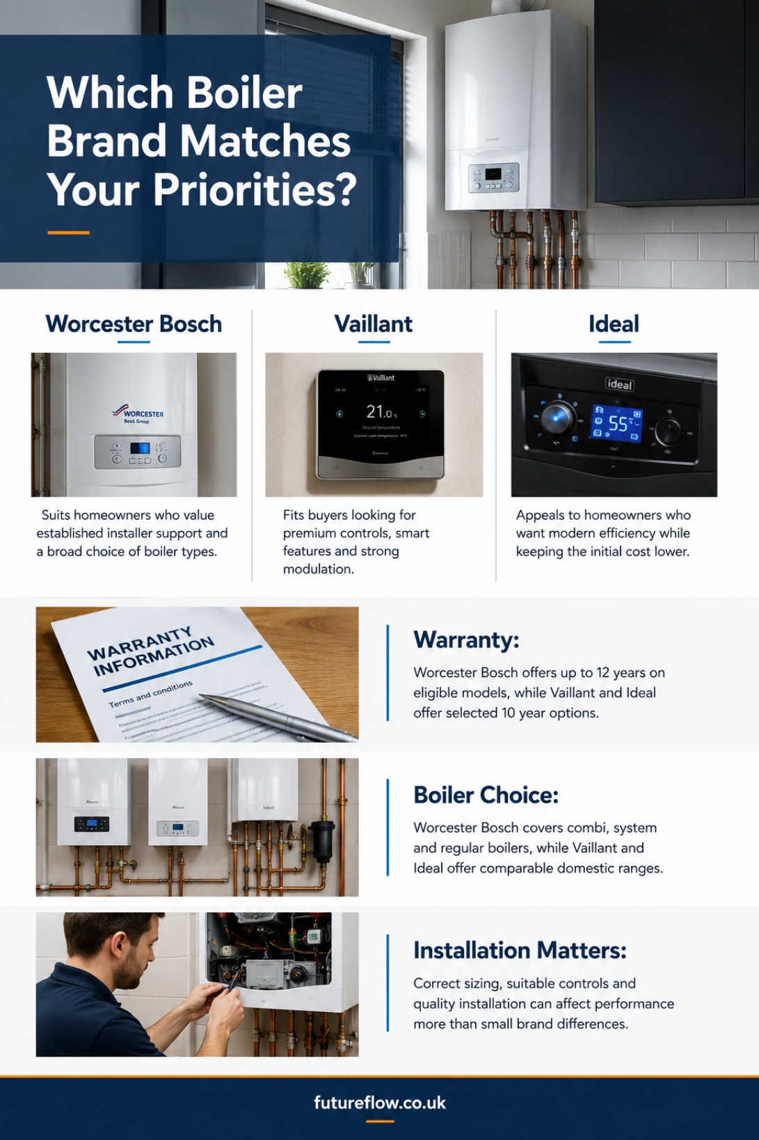 Which boiler brand matches your priorities